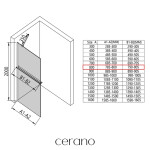 CERANO - Sprchová zástena Walk-in Onyx YL/P - 8 mm + polička / držiak na uteráky - čierna matná, bronzové sklo - 80x200 CER-689434