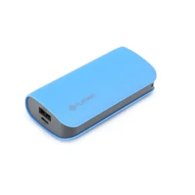 Omega PowerBank 5200mAh - kožená / Externá batéria pre mobil alebo tablet / 1xUSB / 2.1A / modrá (PMPB52LBL)