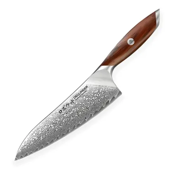 Dellinger Damascus Rose Wood / Nôž Chef/Gyuto / 210 mm (XZ-X01-CS-RW)