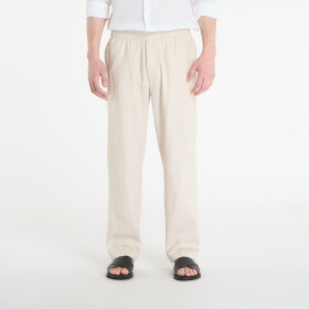 Kalhoty Calvin Klein Straight Linen Pull On Pant Oatmeal Melange M