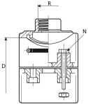 Fip PVC tvarovka - Navrtávací diel 90 mm x 1/2“ int., DN=90 mm