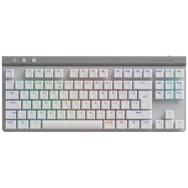 Logitech G515 TKL Biela / bezdrôtová herná klávesnica / US layout / Bluetooth + USB LIGHTSPEED prijímač / RGB (920-012539)