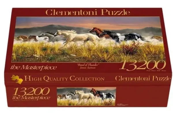 Clementoni PUZZLE Divoké kone - Hrmiace stádo