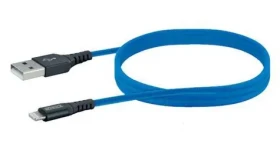 Schwaiger USB-A - Lightning modrá / Dátový kábel / 1,2 m / MFi certifikácia / nylonový oplet / 2,4 A (LPRO440501)
