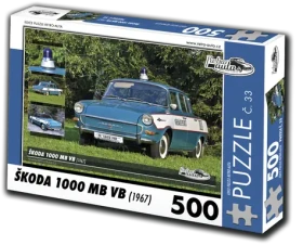 RETRO-AUTA Puzzle č. 33 Škoda 1000 MB VB (1967)