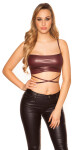 Sexy KouCla Wetlook Crop Top Einheitsgroesse