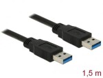 DeLock Kábel USB 3.0 A (M) - USB 3.0 A (M) 1.5m čierna (85061)