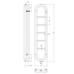 SAPHO - HORIZON vykurovacie teleso 330x1500 čierna mat IR195