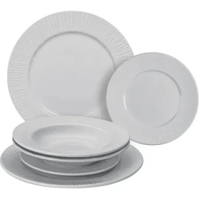 Lamart Fancy Sada jedálenských okrúhlych tanierov 6ks biela / porcelán (8590669327409)