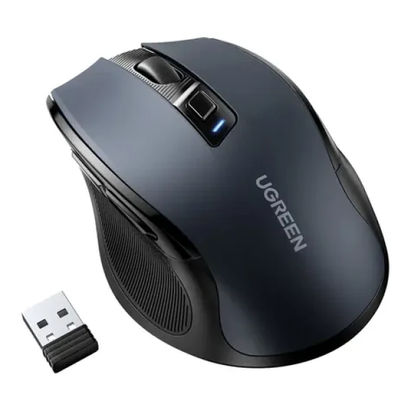 Ugreen Optical Mouse Wireless Mouse čierna / Bezdrôtová optická myš / USB / 2.4GHz / Bluetooth 5.0 / 4000 DPI (6957303898558)