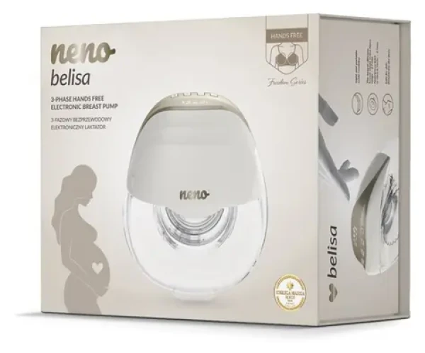 Neno Belisa Twin béžová / Odsávačka materského mlieka / bezdrôtová / hands-free / 3 fázy sania / LCD displej (NENO BELISA TWIN)