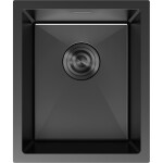 MEXEN - Trixo oceľový drez 1-bowl 370 x 440 mm, čierna 6412371000-70