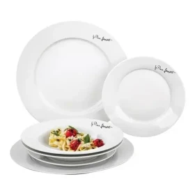 Lamart Dine Sada tanierov okrúhle 6ks biela / porcelán (8590669187027)