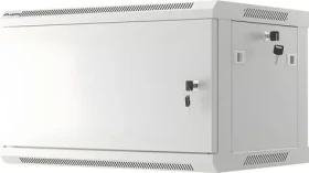 Lanberg WF01-6406-00S sivá / Nástenný rozvádzač 19" / 6U / 600×450 mm / kovové dvere / flat pack (WF01-6406-00S)