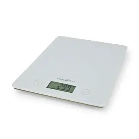 Nedis KASC620WT biela / Kuchynská váha / max. hmotnosť 5 kg / Digitálna / batéria CR 2032 (KASC620WT)