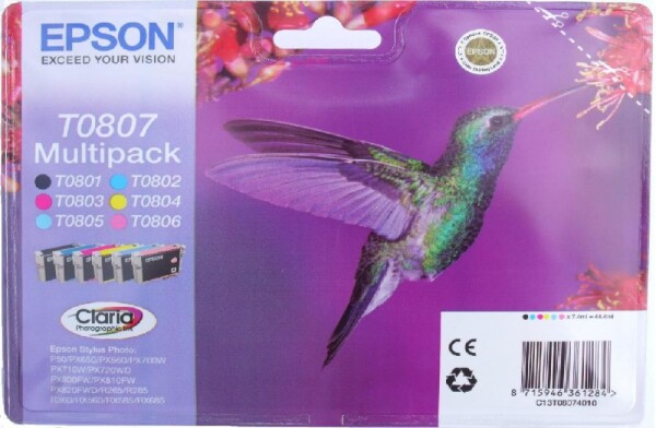 Epson Tonere T0807 / C13T08074011 (cyan, magenta, yellow, black)