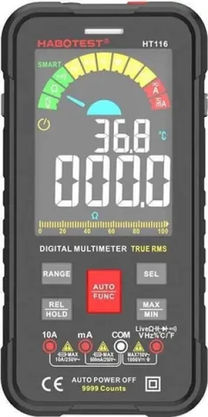 Habotest HT116 Digitálny univerzálny multimeter / True RMS / NCV / 3x AAA (HT116)