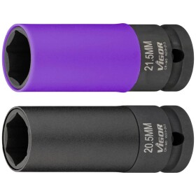 Vigor sada vložiek zástrčného kľúča nárazového skrutkovača, 1/2 (12.5 mm), 2-dielna, V6313; V6313