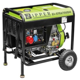 Zipper ZI-STE6700DH / Diesel generátor elektriny / Nádrž: 12.5 l / 5700-6500 W / 1 x 230 V / 1 x 400 V (ZI-STE6700DH)