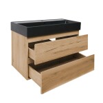 Kúpeľňová skrinka 2 zásuvková s umývadlom SAT B-Way 99x50x45 cm dub mat BWAY2100OAKU2BB BWAY2100OAKU2BB
