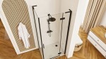 REA/S - Sprchová kabína Hugo Black 80x90 KPL-45221