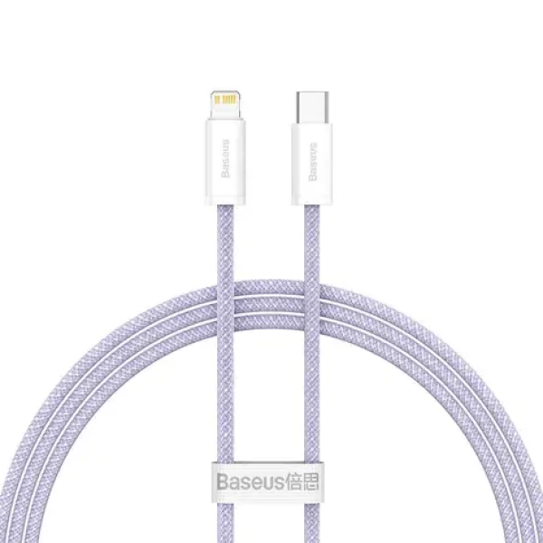 Baseus CALD040205 Kábel USB-C (M) - Lightning (M) 1 m fialová / 20W (CALD040205)