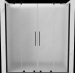 MEXEN/S - Velar Duo posuvné sprchové dvere 170, dekor, čierna 871-170-000-32-70