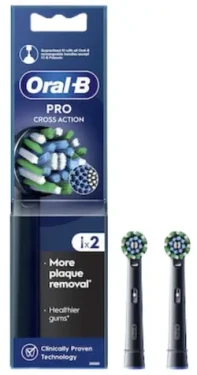 Oral-B EB50BRB-2 CrossAction čierna (2 ks) / Náhradná hlavica kefky / pre Oral-B CrossAction (EB50BRB-2)