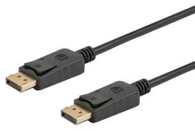 Kábel DisplayPort CL-136 čierna / Video kábel / DisplayPort 1.2 / 2 m / pozlátené konektory (SAVIO CL-136)