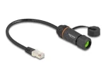 DeLock Kábel RJ45 vidlica - RJ45 zásuvka vodotesný / Sieťový kábel / Cat6a / S/UTP / IP68 / 0,25 m (88147)