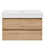 Kúpeľňová skrinka 2 zásuvková s umývadlom SAT B-Way 99x50x45 cm dub mat BWAY2100OAKU2BI BWAY2100OAKU2BI