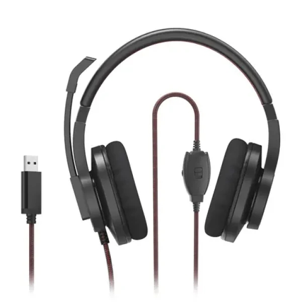 HAMA PC Office Headset HS-USB400 V2 čierna / slúchadlá s mikrofónom (139937)