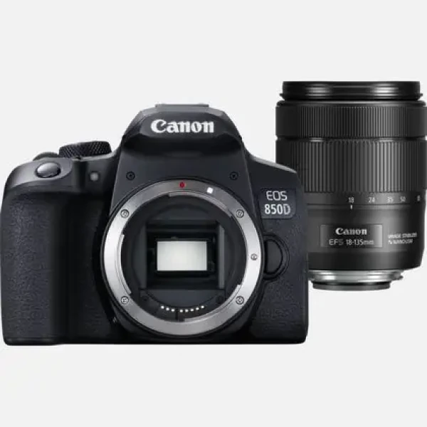 Canon EOS 850D + EF-S 18-135mm f/3.5-5.6 IS USM / Digitálna zrkadlovka / 24,1 Mpix / APS-C CMOS / 4K / 3 "LCD (3925C020)