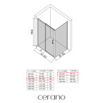 CERANO - Sprchovací kút Orlano L/P - 5 mm - chróm, transparentné sklo - 100x70x195 - posuvný CER-DY505B-90176