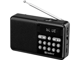 Sandberg Speaker Radio FM+BT Recharge čierna / FM rádio s Bluetooth reproduktorom / 1200mAh / 5W