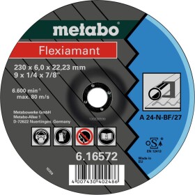 Metabo 616554000 brúsny kotúč lomený Ø otvoru 22.23 mm 25 ks; 616554000