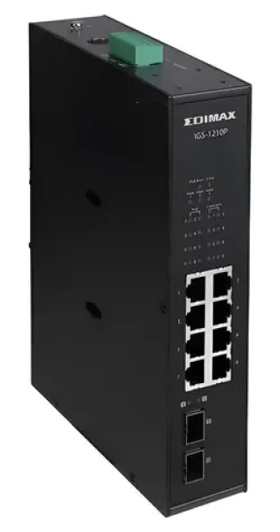 Edimax IGS-1210P / Switch / priemyselný / 8- Port PoE GbE / 2x GbE SFP / Unmanaged (IGS-1210P)
