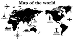 Veselá Stena Samolepka Mapa celého Sveta