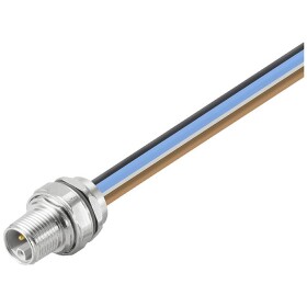 Weidmüller SAIE-M12SL-0.3VHM16-2.5 zabudovateľný zástrčkový konektor pre senzory - aktory, 2625960000, piny: 5, 0.30 m, 1 ks; 2625960000