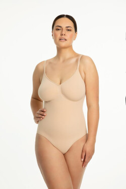 Dámske zoštíhľujúce body bez švov 421 Beige - Julimex 2XL béžová