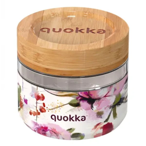 Quokka Deli Food Jar 500 ml Dark Flowers / Nádoba na jedlo / sklo (8412497401215)