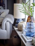 Bloomingville Sklenená váza Bing Blue