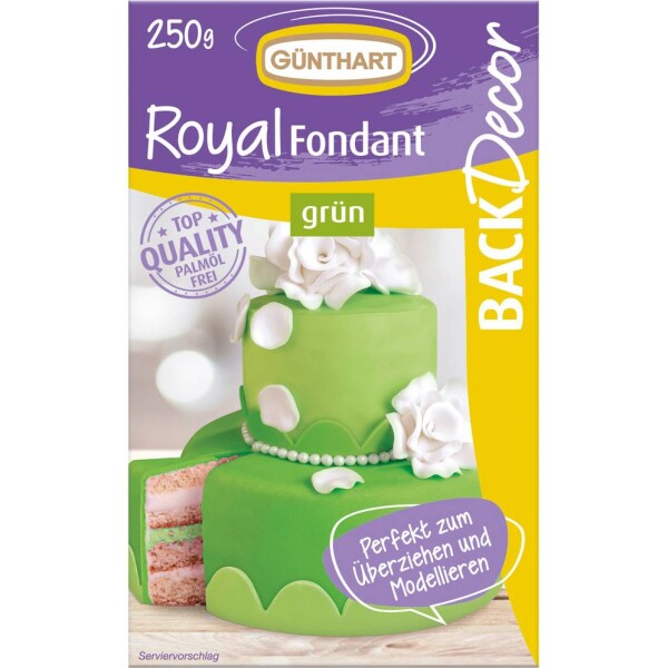 Královský fondán, zelená 250 g - Gunthart