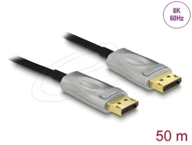 DeLock Aktívny optický kábel DisplayPort 1.4 / Prepojovací kábel / 8K / 50 m (84140)