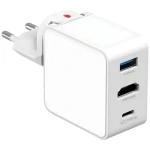 4smarts Flex Adapter Hub biela / Nabíjací adaptér s HDMI výstupom / GaN / 65W / 2x USB-C + USB-A / HDMI 4K 30Hz (541711)