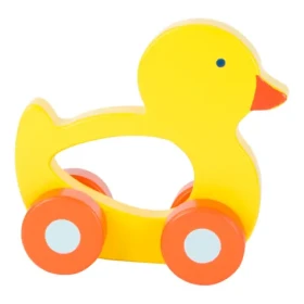 Small Foot Drevené jazdiace zvieratká do ruky kačička