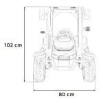 Mamido Detský elektrický traktor BLAST s prívesom 2x200W červený