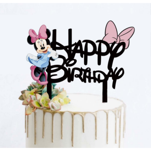 Zápich do torty Minnie Happy Birthday - Cakesicq - Cakesicq