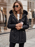 Dámska zimná bunda typu parka GODDESS TY3867 čierna – FashionStreet L