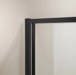 CERANO - Sprchovací kút Versaro L/P - 6 mm - čierna matná, transparentné sklo - 110x100 - zasúvacia CER-8050BD80293